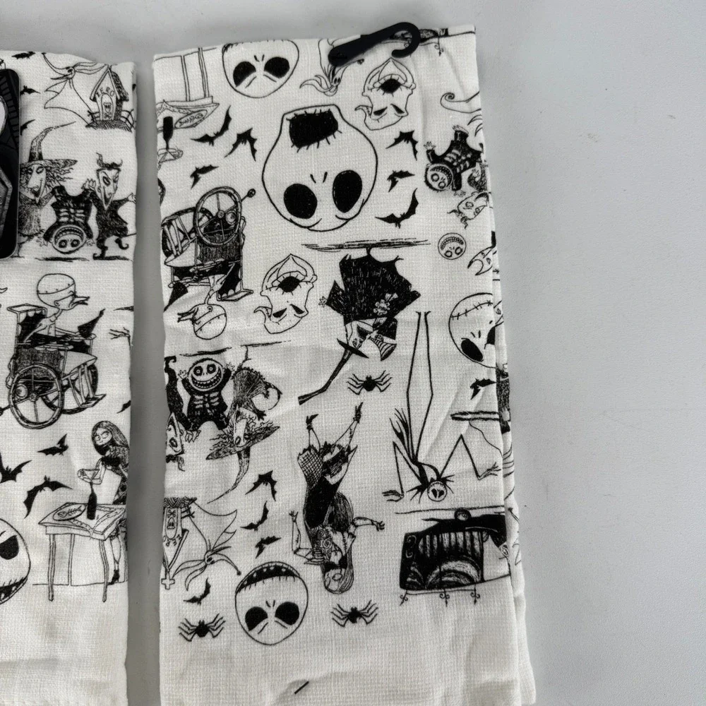 Disney Nightmare Before Christmas 30th Anniv Kitchen Towel Lot of 2 100% Cotton